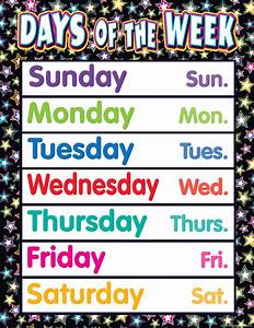 Days Of The Week Chart Pdf Home Responsibilities Chart Printable