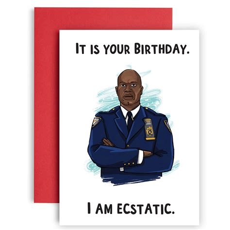 Buy It’s Your Birthday I’m Ecstatic - Funny Birthday Card Raymond Holt