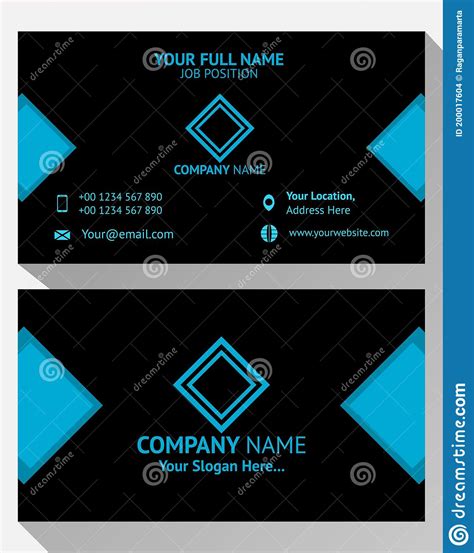 Simple Elegant And Modern Business Card Design Stock Vector