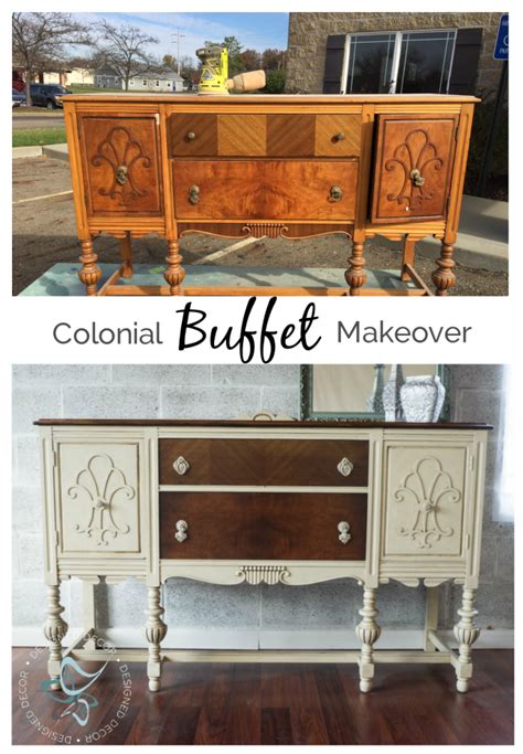 Colonial Revival Buffet Makeover Using General Finishes