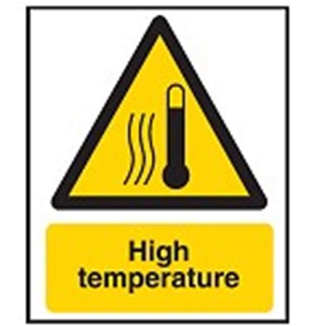 701801 Hazard Warning Sign High Temperature Markertech Uk