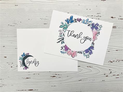 Zyia Thank You Personalized Stationary Cards Etsy