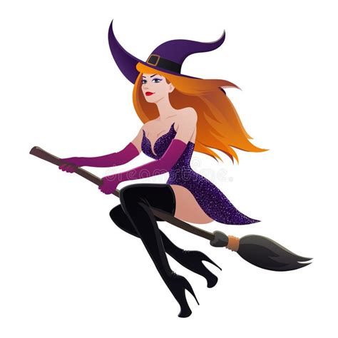 Sexy Witch Broomstick Stock Illustrations Sexy Witch Broomstick