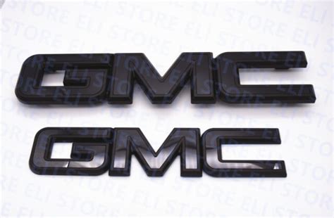 2014 2018 Gmc Sierra Black Emblem Package Front 1500 2500hd 3500hd Ebay