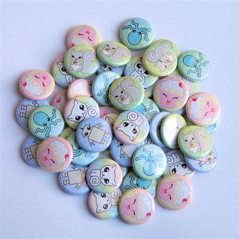 cupcake kawaii rainbow button cute button pins made from m… flickr