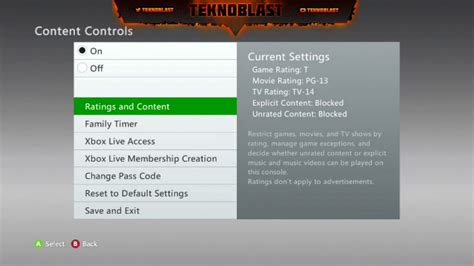 Xbox 360 Parental Controls Overview Youtube