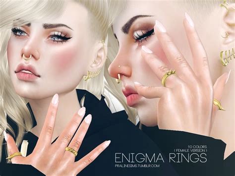 The Sims Resource Enigma Rings By Pralinesims Sims 4