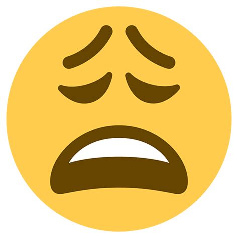 Png Waeryfixedmouth Discord Weary Face Emoji Transparent Png Images