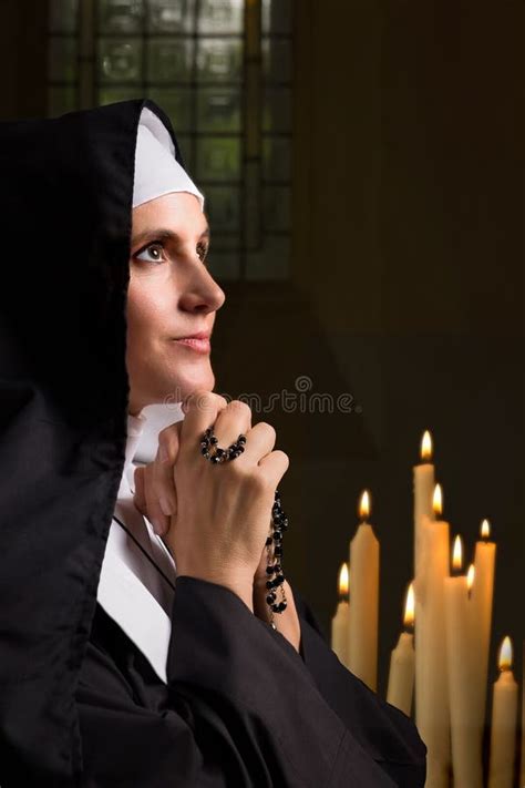 vintage catholic nun with rosary stock image image of sister pious 303626167