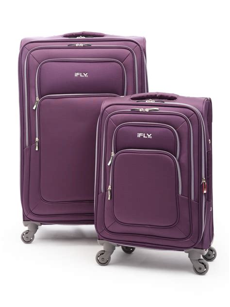 Ifly Ifly Softside Luggage Jewel 2 Piece Set Purple