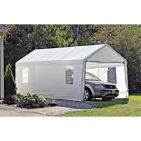 Shelterlogic Portable Garage Canopy Carport 10 X 20 117083 Garage