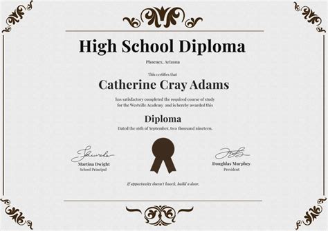 10 High School Diploma Template Free Psd Shop Fresh