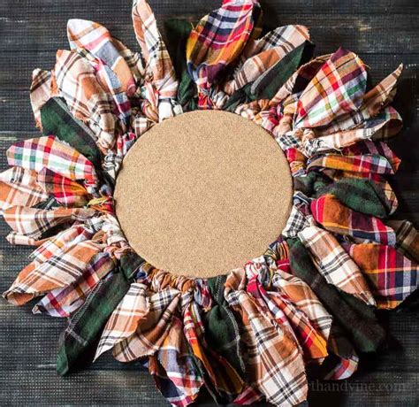 Embroidery Hoop Upcycled Wreath Made With Old Flannel Shirts Hearth