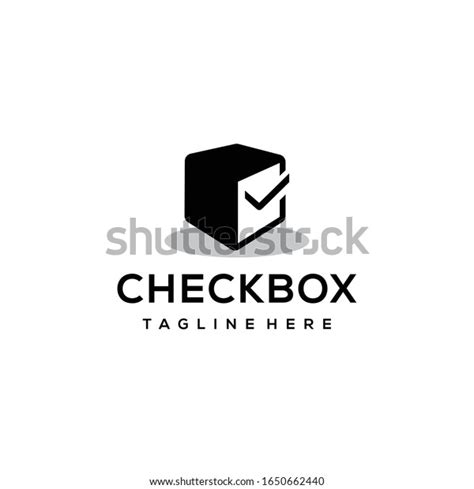 Creative Box Check Sign Concept Logo Stock Vector Royalty Free 1650662440