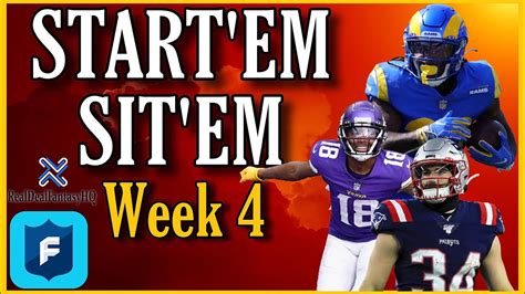 Startem Sitem Week 4 Fantasy Football Youtube