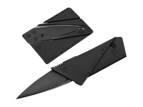 Holtzman's credit card knife #1 best wallet knife (black). Steel Portable Credit Card Knife Cardsharp Wallet Folding Pocket Camping Tools for sale online ...