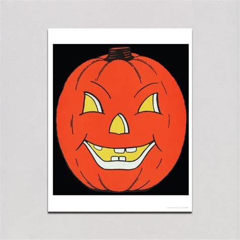 Jack O Lantern Halloween Art Print Laughing Elephant