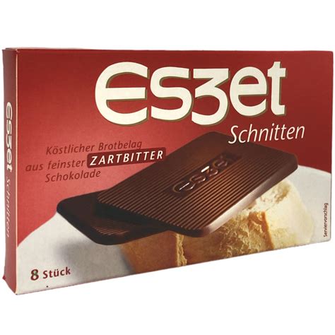 Eszet Schnitten Zartbitterschokoladentäfelchen Brotbelag 75g Mhd 0511