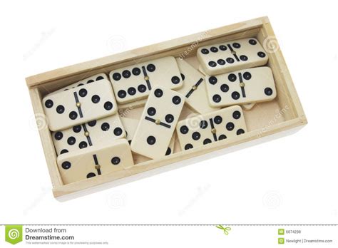 Domino Pieces in Box stock photo. Image of pastime, pieces - 6674298