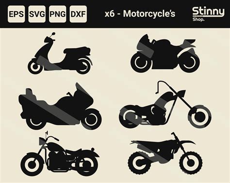 Motorcycle Silhouette Bundle Motorbike Svg Chopper Svg Motorcycle