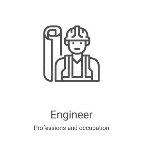Engineer Icon Vector From Profession Avatar Collection Thin Line