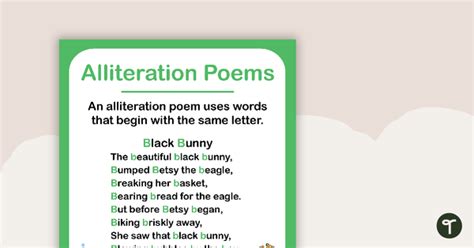 Short Poems With Alliteration For Kids