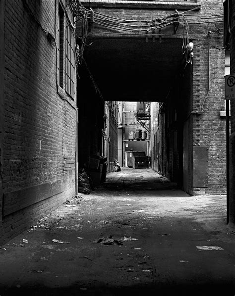 Dark Alley Alleyway Photography Black And White City Photography