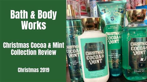Bath And Body Works Christmas Cocoa And Mint Collection Review Youtube