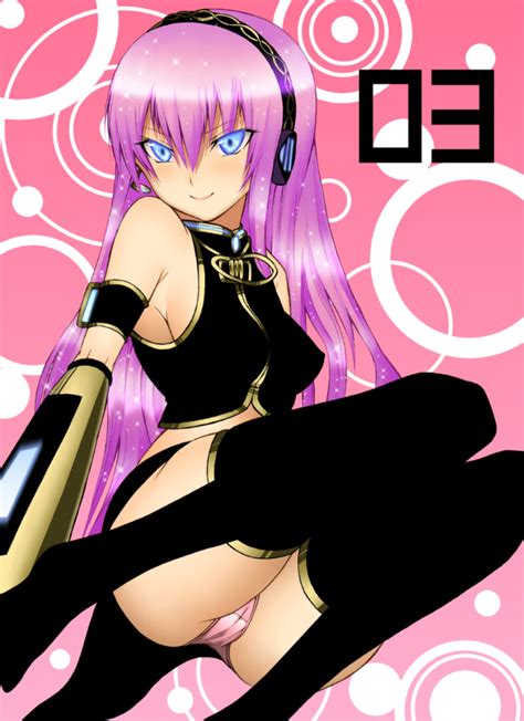 Daive Megurine Luka Vocaloid 1girl Blue Eyes Covered Erect Nipples