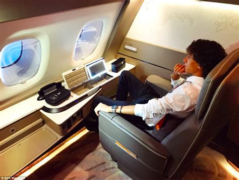 Reclinable to 45° and freely swivels. Review of new Singapore Airlines A380 first class suite ...