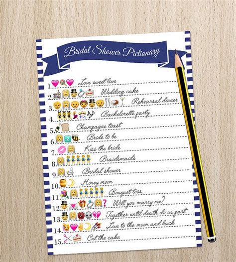 Free printable christmas emoji game play party plan. Wedding Emoji Pictionary Bridal Shower Game by ...