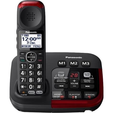 Panasonic Kx Tgm420azb Amplified Cordless Phone With Answering Machine