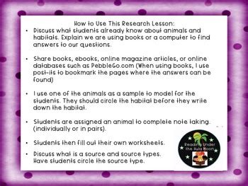 great grade  science habitat worksheets literacy worksheets