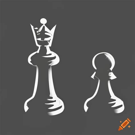 chess queen and pawns vector art