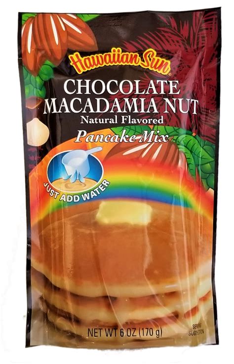 Hawaiian Sun Pancake Mix Chocolate Macadamia Nut 6 Oz Hawaii Made