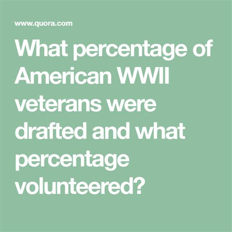 What Percentage Of American Wwii Veterans Were Drafted And What