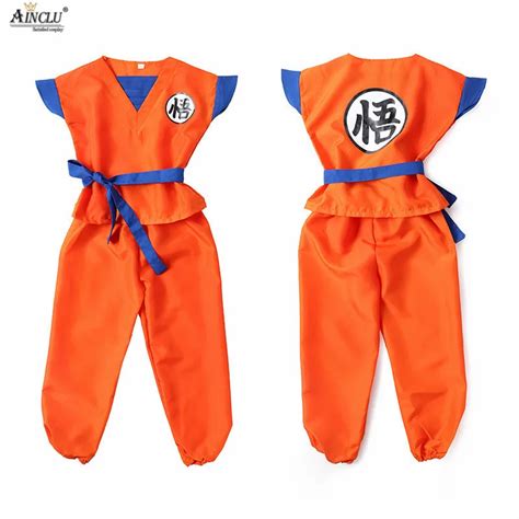 7 Piece Dragon Ball Z Clothes Suit Son Goku Cosplay Costumes Toppant