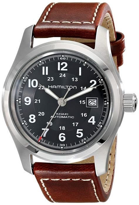 Hamilton Mens H70555533 Khaki Field Stainless Steel Automatic Watch ...