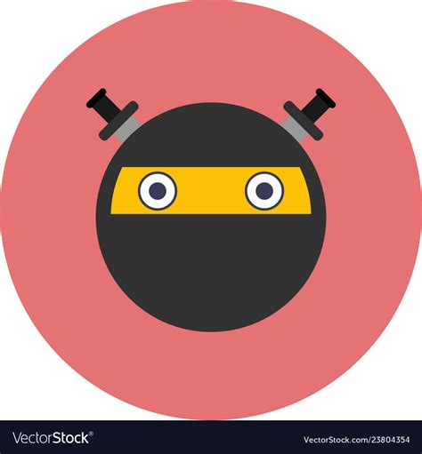 Ninja Emoji Icon Royalty Free Vector Image Vectorstock