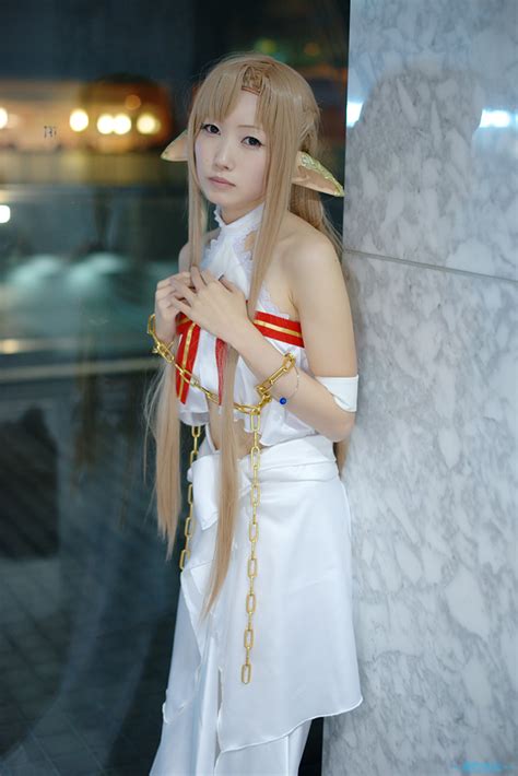 Armbands Asuna Sao Blonde Hair Chains Cosplay Croptop Elf Ears Long