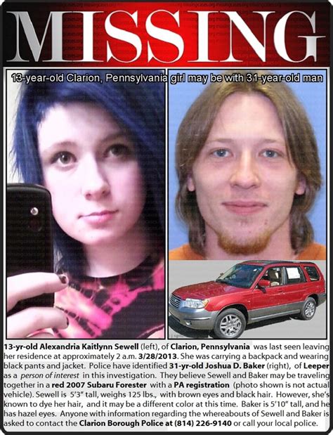 Missing Please Share Missing 13 Year Old Clarion Pennsylvania Girl May Be With 31 Year Old