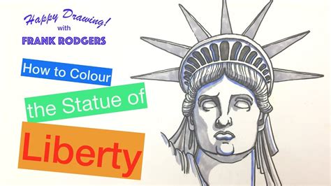 Colour Your Statue Of Liberty Drawing Using Pens Iconic Faces 3