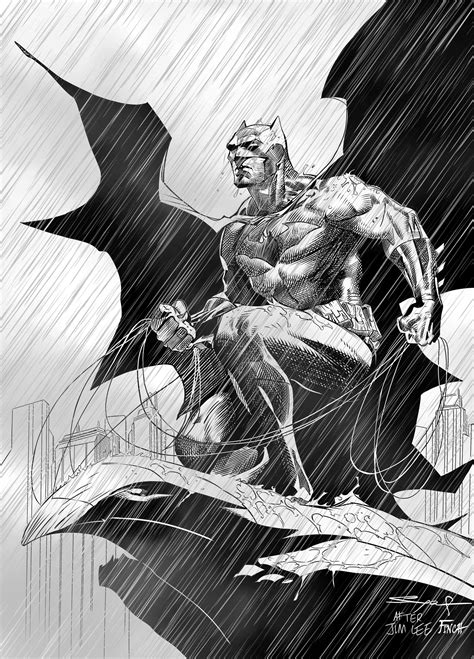 Artstation Batman Inks Pencil By Asyaf