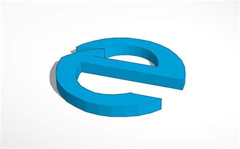 Microsoft Edge Logo 3d Model