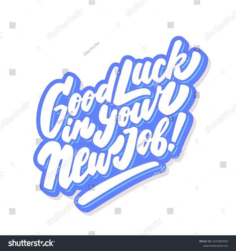 Good Luck Your New Job Vector Stock Vector Royalty Free 2127003593