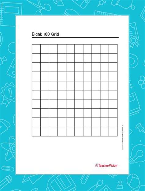 Blank 100s Chart A Visual Reference Of Charts Chart Master