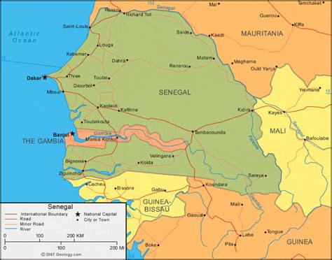 Senegal Political Map