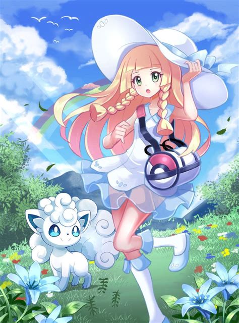 Pokemon Fanart Collab Lillie And Alola Vulpix By Pixitales On