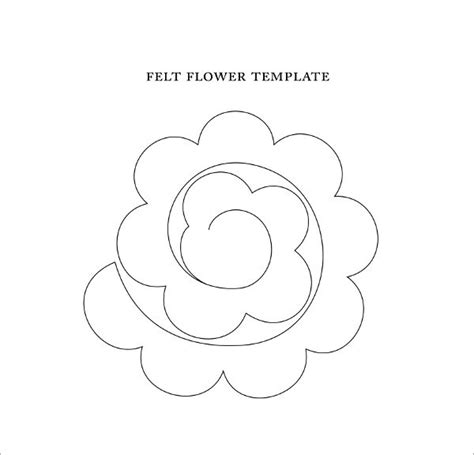 Template For Felt Flower Felt Flower Template Flower Template Felt