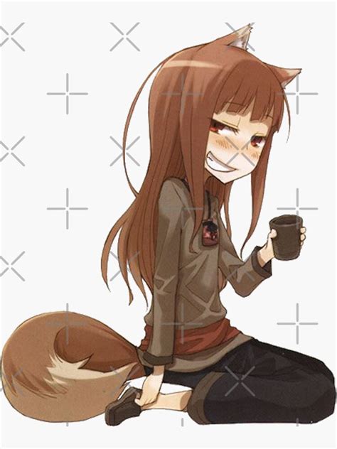 horo spice and wolf sticker by virael redbubble